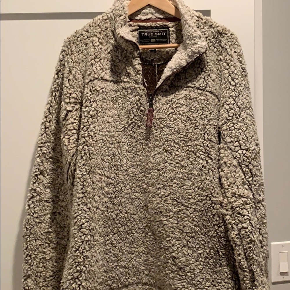 True Grit frosty tipped pullover size M brown